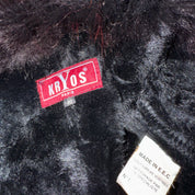 Parisian Vintage Fur Trim Suede Leather Patchwork Coat (M/L)