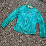 Vintage Danier Aqua Leather Jacket (L)
