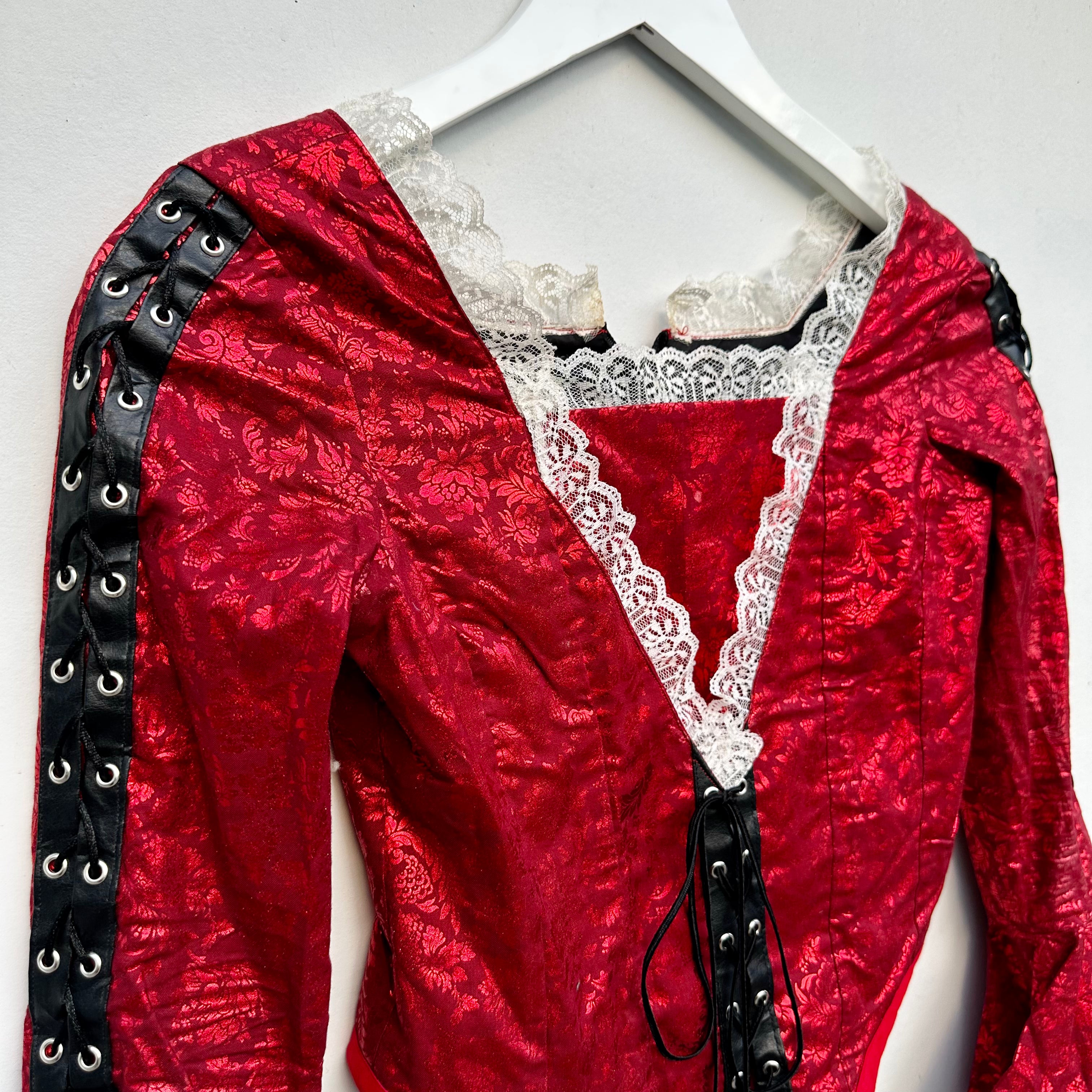 Vampy Brocade Handmade Corset Top (XS)