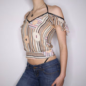 Y2K MARC JACOBS Striped Silk Blouse (XS/S)