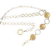 Circles bronze tone linked chain belt