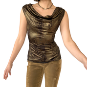 Y2K Bronze Cowl Neck (XS/S)