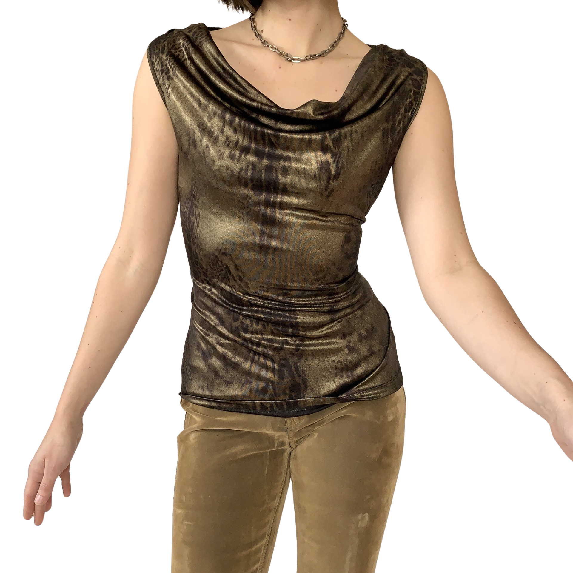 Y2K Bronze Cowl Neck (XS/S)