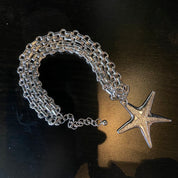 Starfish silver choker