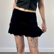 Early 2000s Velvety Mini Skirt (XS)