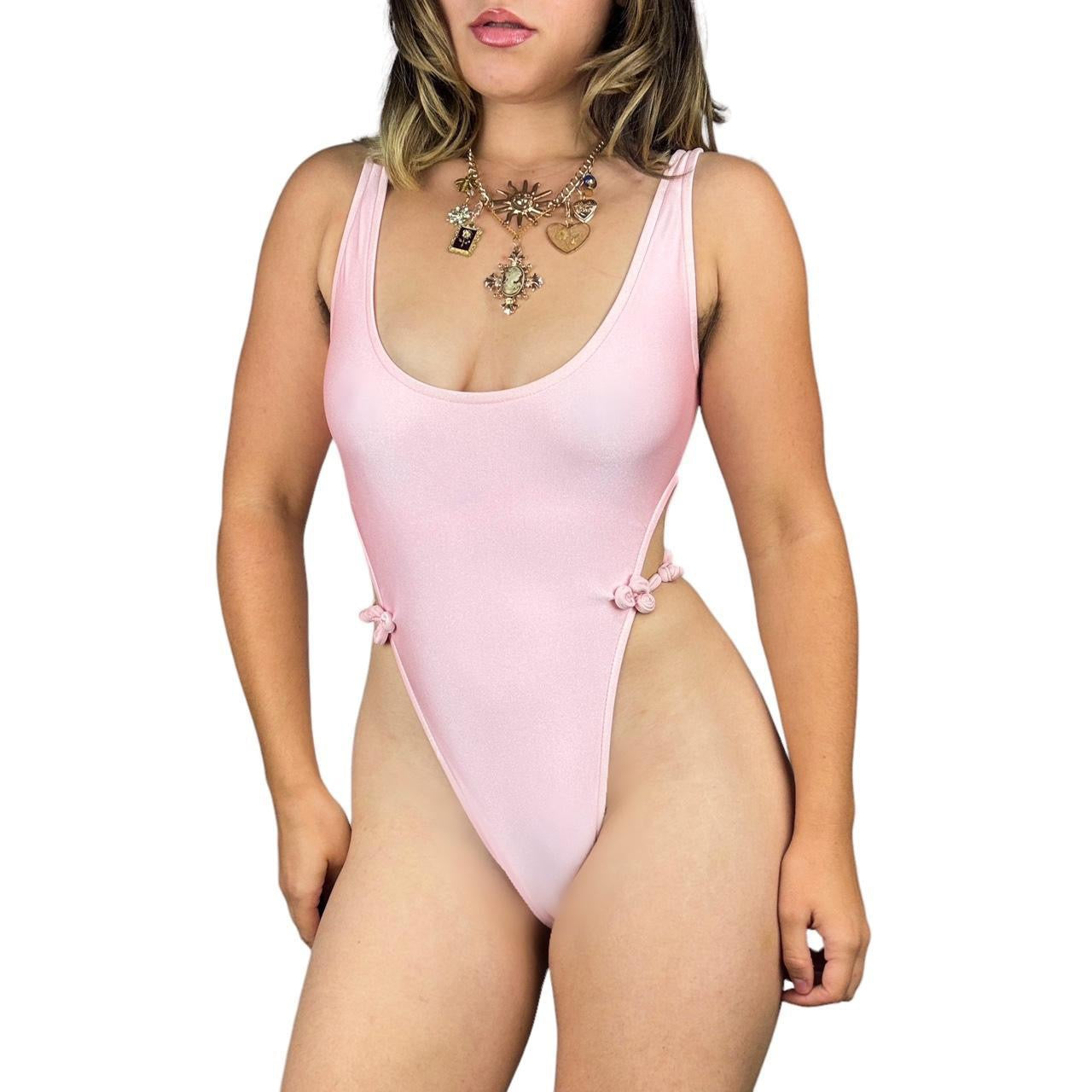 90s High Hip Cutout One Piece (M)