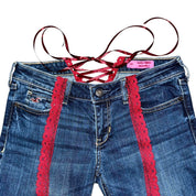 Custom Corset Detail Y2K Jeans (XS-XXL)