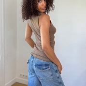 Vintage Italian Mesh Cami Top (S/M)
