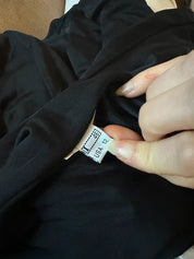 Vintage Roberto Cavalli Avant Garde Batwing Black Slinky Dress (M)