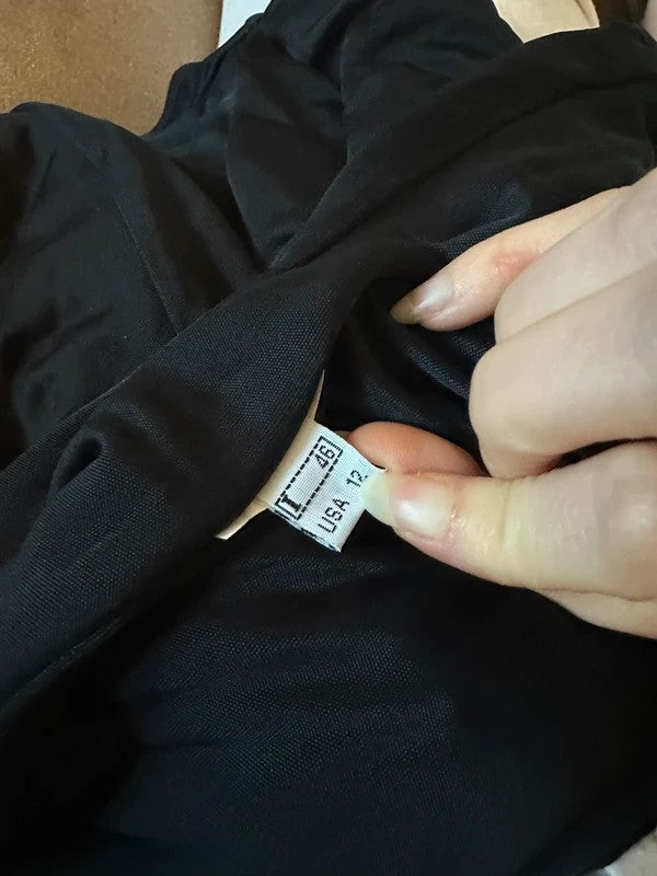 Vintage Roberto Cavalli Avant Garde Batwing Black Slinky Dress (M)