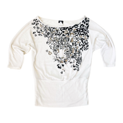 Early 2000s Slouchy Leopard Mini Dress (S/M)