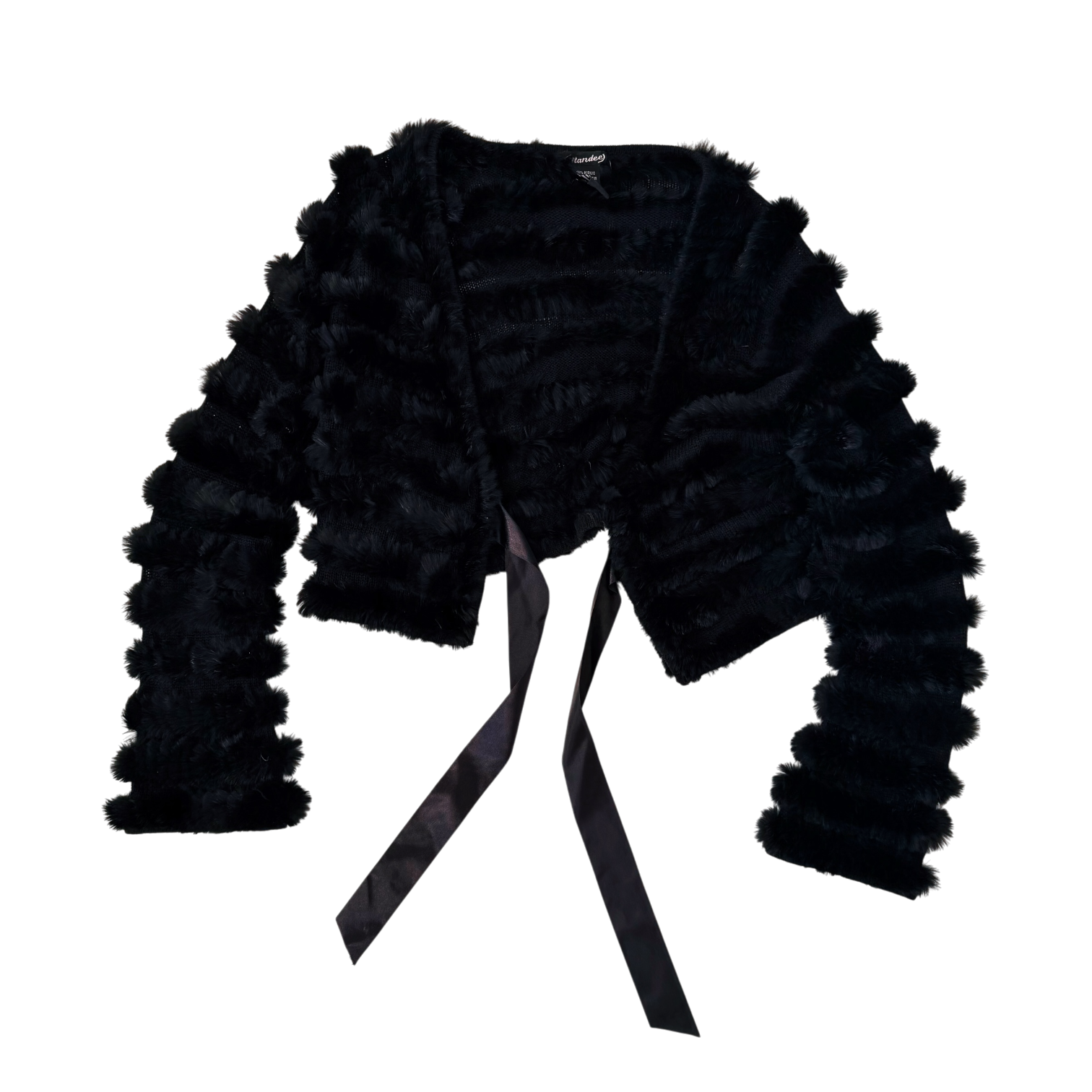 Vintage Furry Tie Front Cardigan (M)