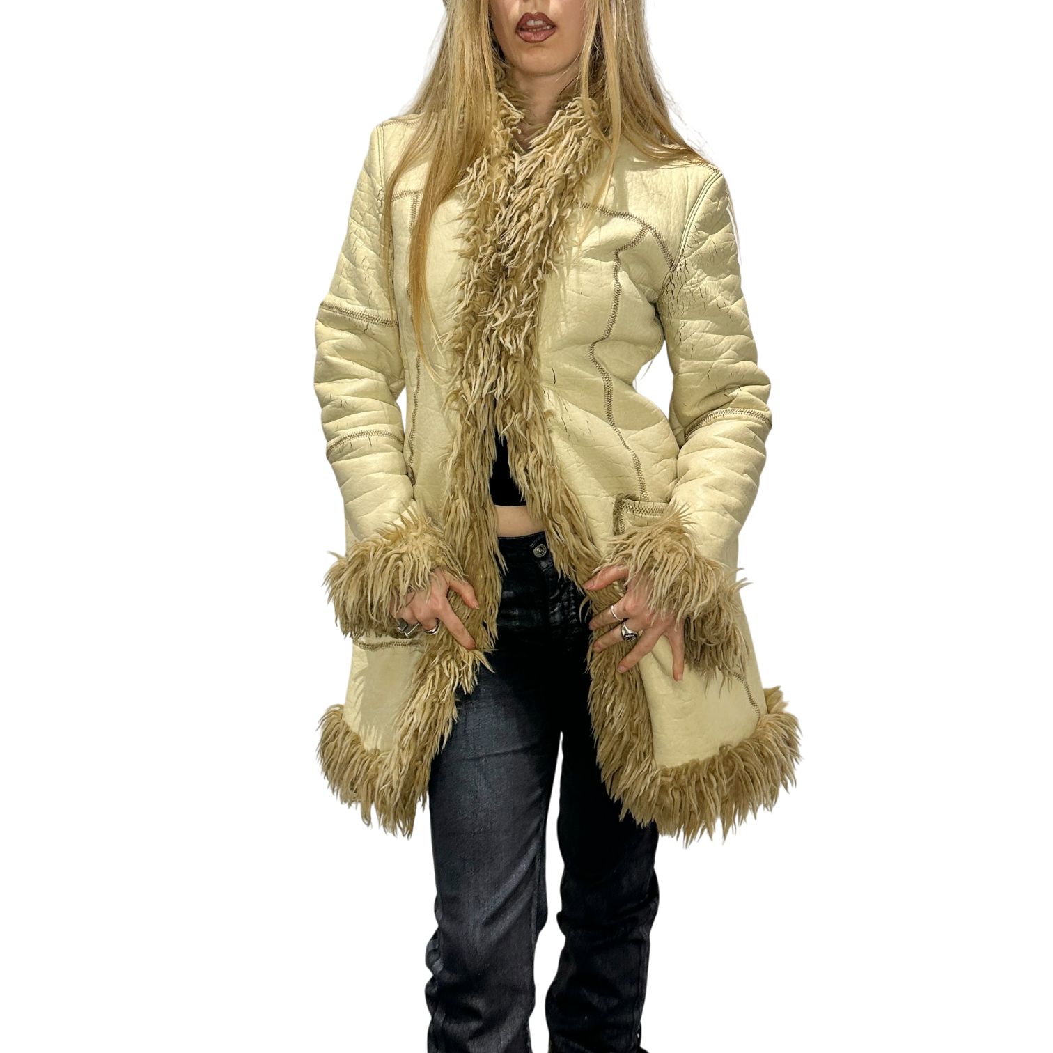 Y2K Vintage Miss Sixty Afghan Coat (S)