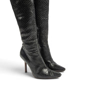 Vintage Gucci F/W 99' Black Anaconda Snakeskin Over-the-Knee Boots (6)