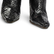 Vintage Gucci F/W 99' Black Anaconda Snakeskin Over-the-Knee Boots (6)