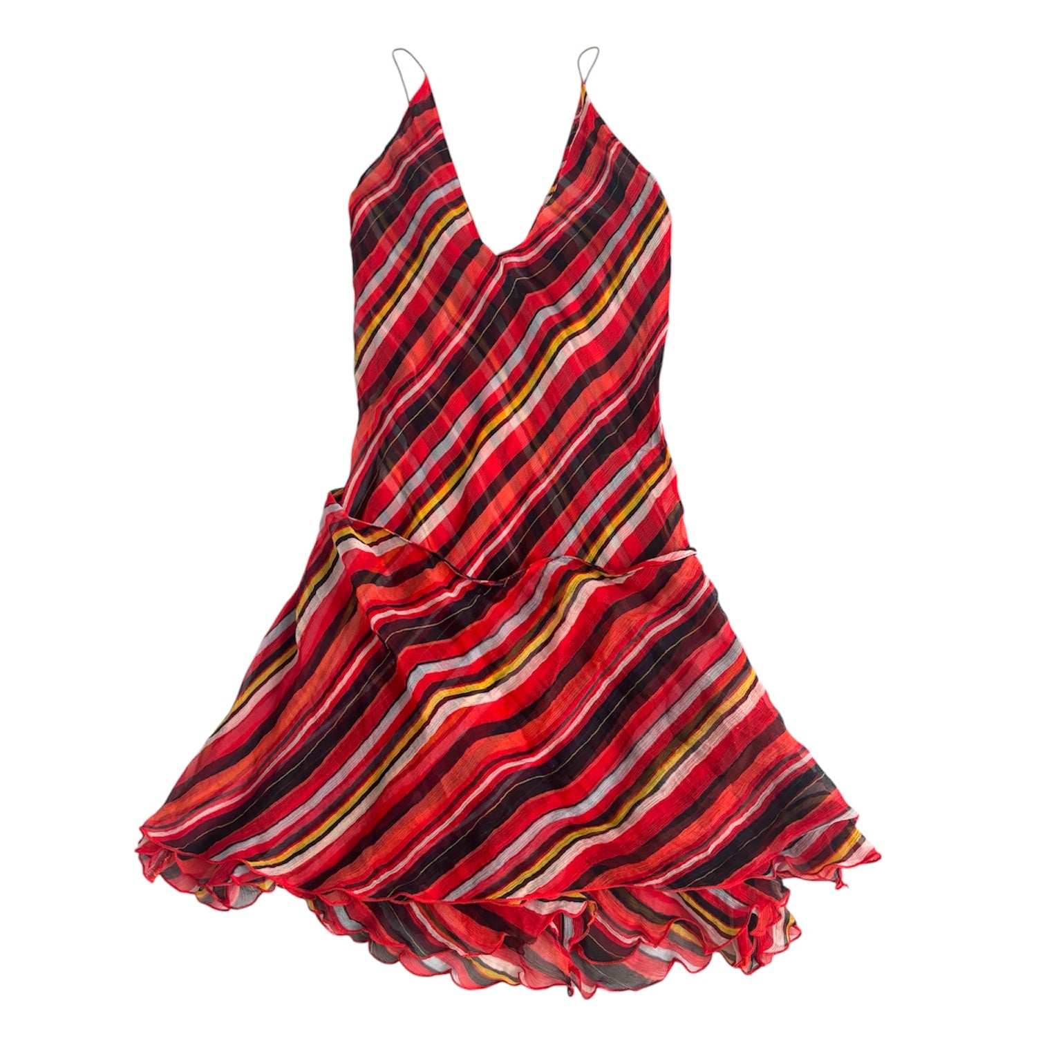 Armani Jeans 100% Silk Striped Mini Dress (S)