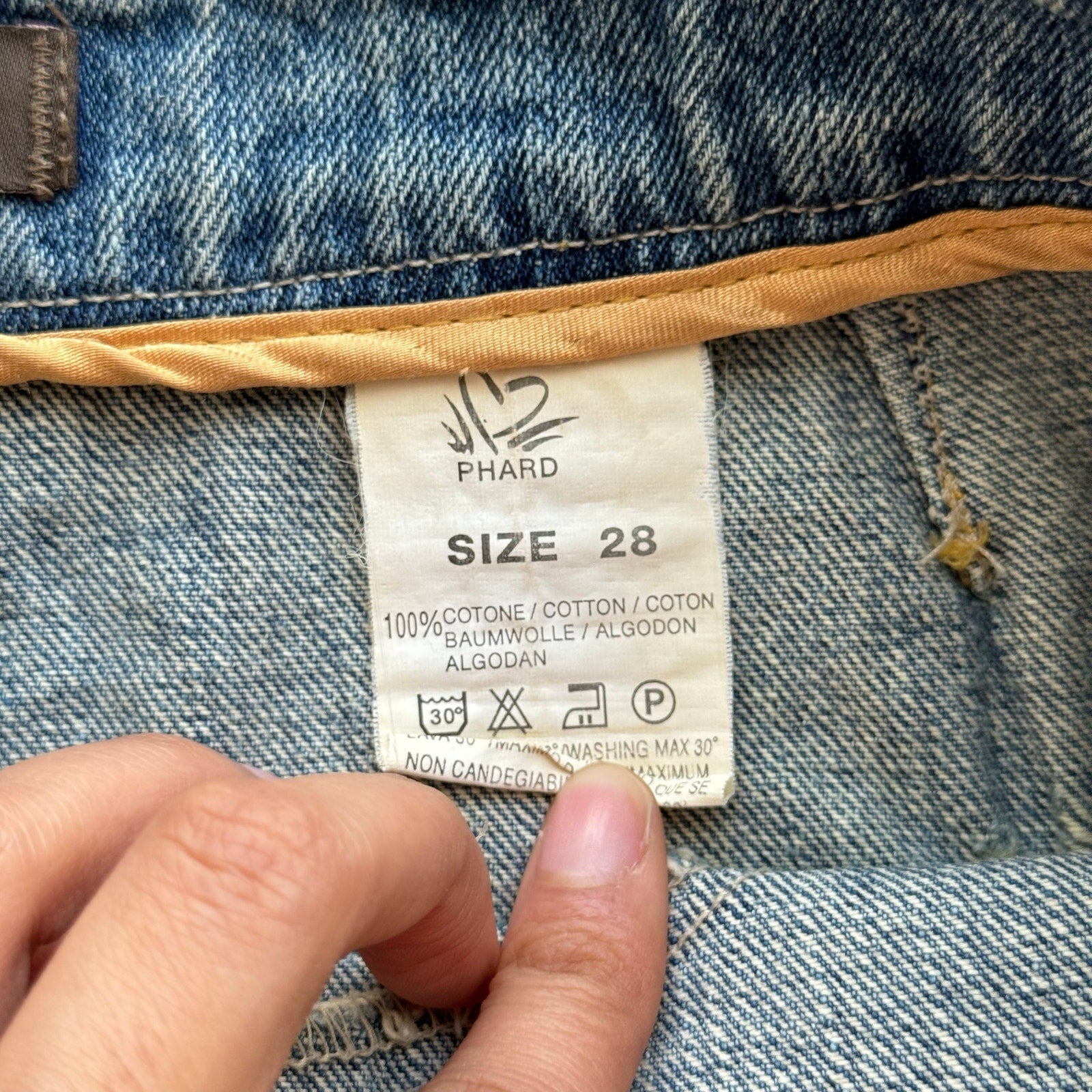 Vintage Y2K Distressed Denim Skirt (S)