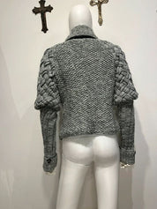 Vintage Desigual Gothic Military Double Breasted Knit Cardigan (M)