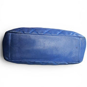 Vintage Chanel Caviar Petite Shopping Tote Blue Quilted