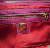 Y2k Fendi Baguette Suede Shoulder Bag Fuchsia Pink Vintage
