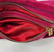 Y2k Fendi Baguette Suede Shoulder Bag Fuchsia Pink Vintage