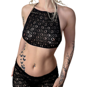 Sheer Crochet Halter Set (XS/S)