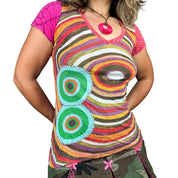 Desigual Abstract Graphic Baby Tee (M)