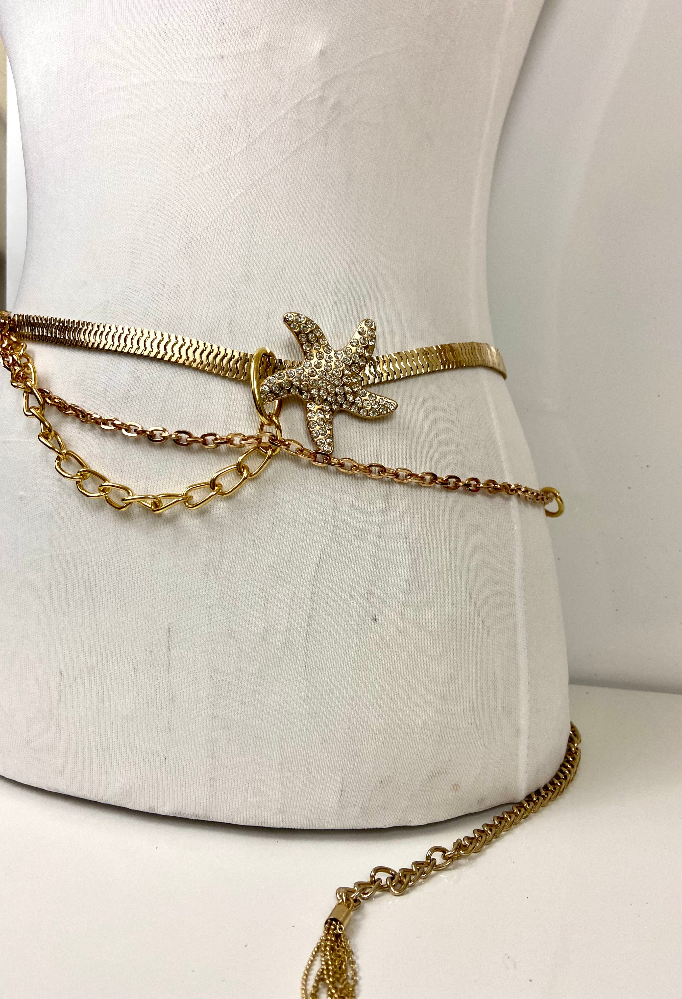 Starfish ⭐️ layered chain belt