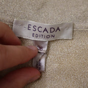 Y2K ESCADA Gold Knit Blouse (S)