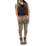 Vintage Italian Avant Garde Cropped Capri Trousers with Cuffs (S)