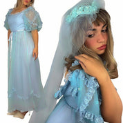 1950s Fairytale Gown & Headpiece Set (XS)