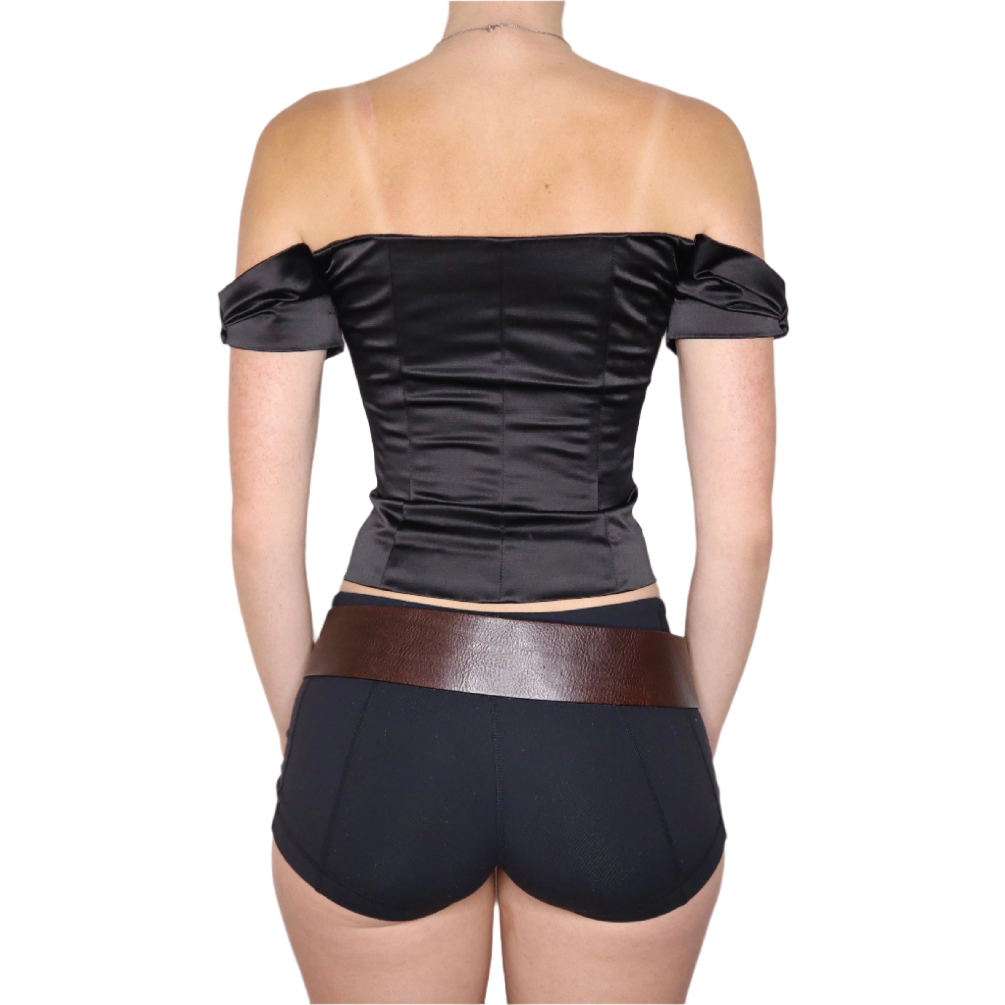 Y2K BEBE Black Button up Corset (XS)
