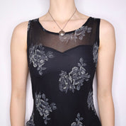 Y2K DIESEL Floral Mesh Mini Dress (S) 