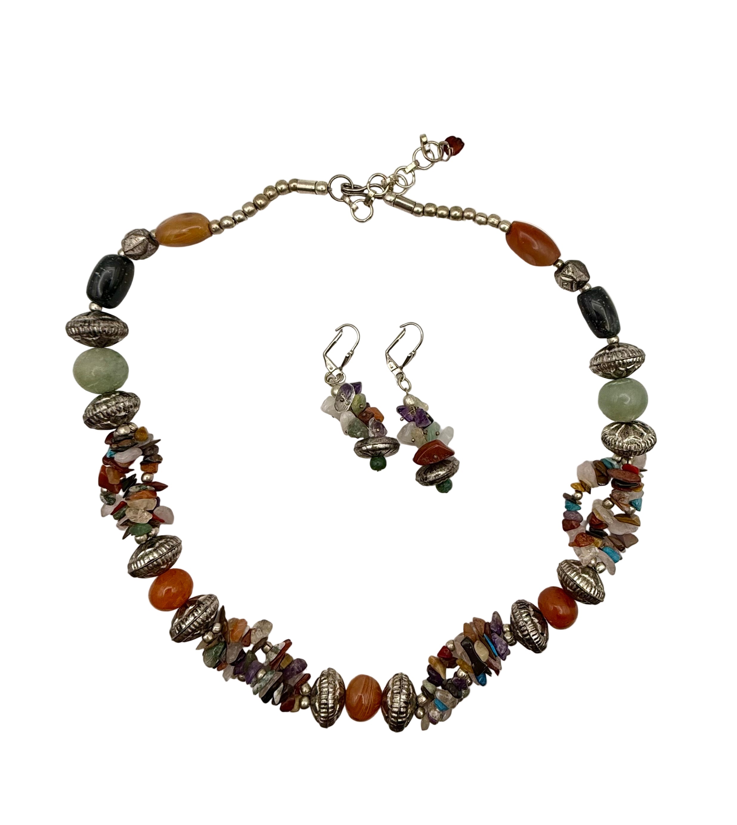 Multicolor Gemstone Beaded Necklace Set