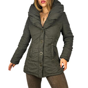 Miss Sixty Army Green Puffer Coat (S)