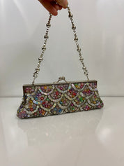 Beaded evening bag multi color
