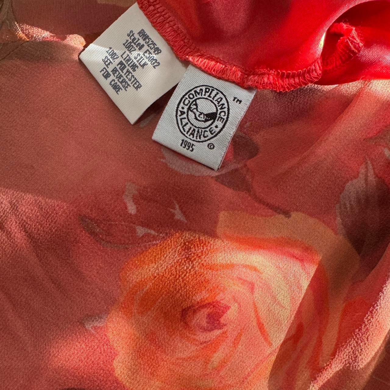 90s Designer Silk Floral Gown (XS/S)