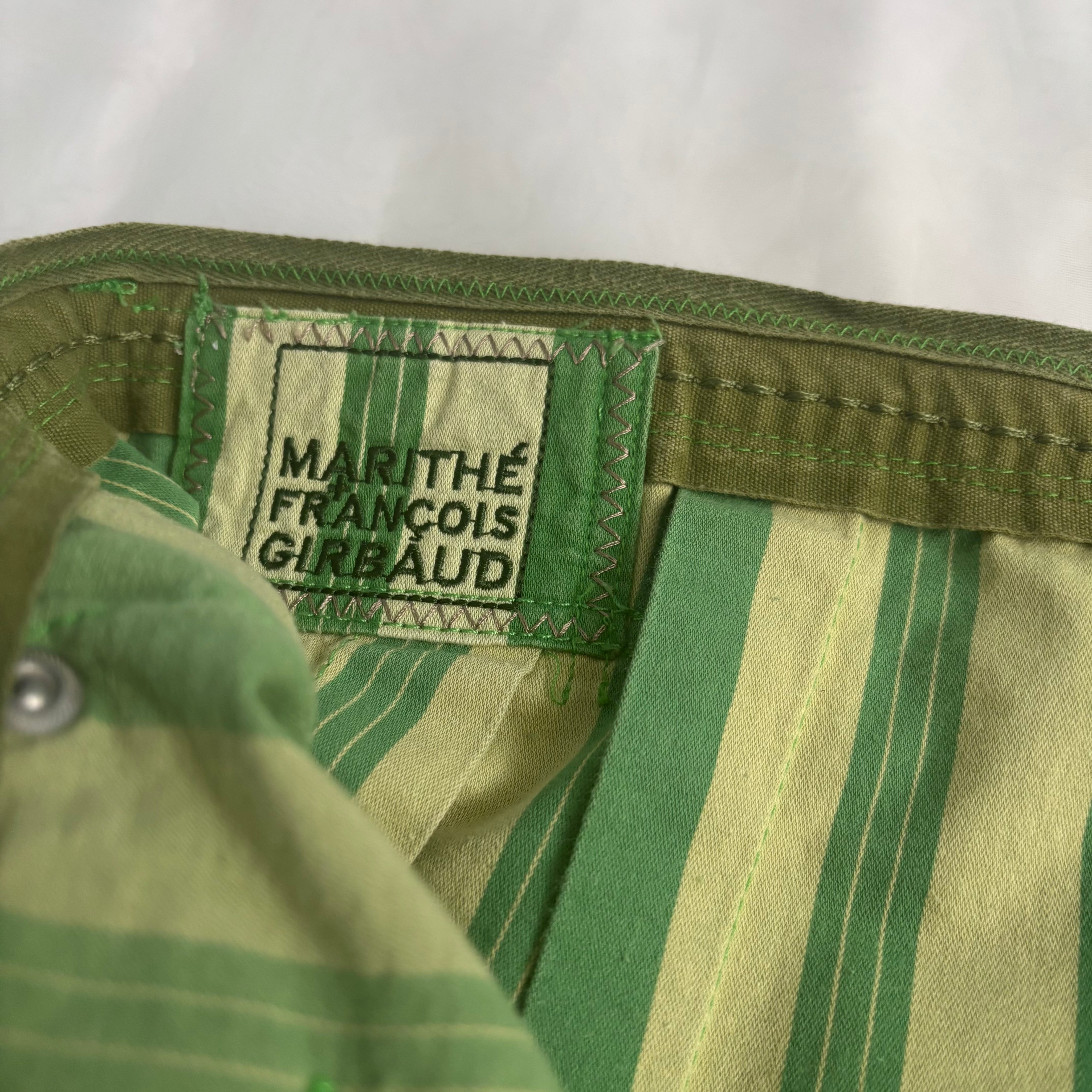 MFG Green Striped Shorts (XS/S)