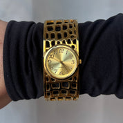 Gold Snake Cuff Watch