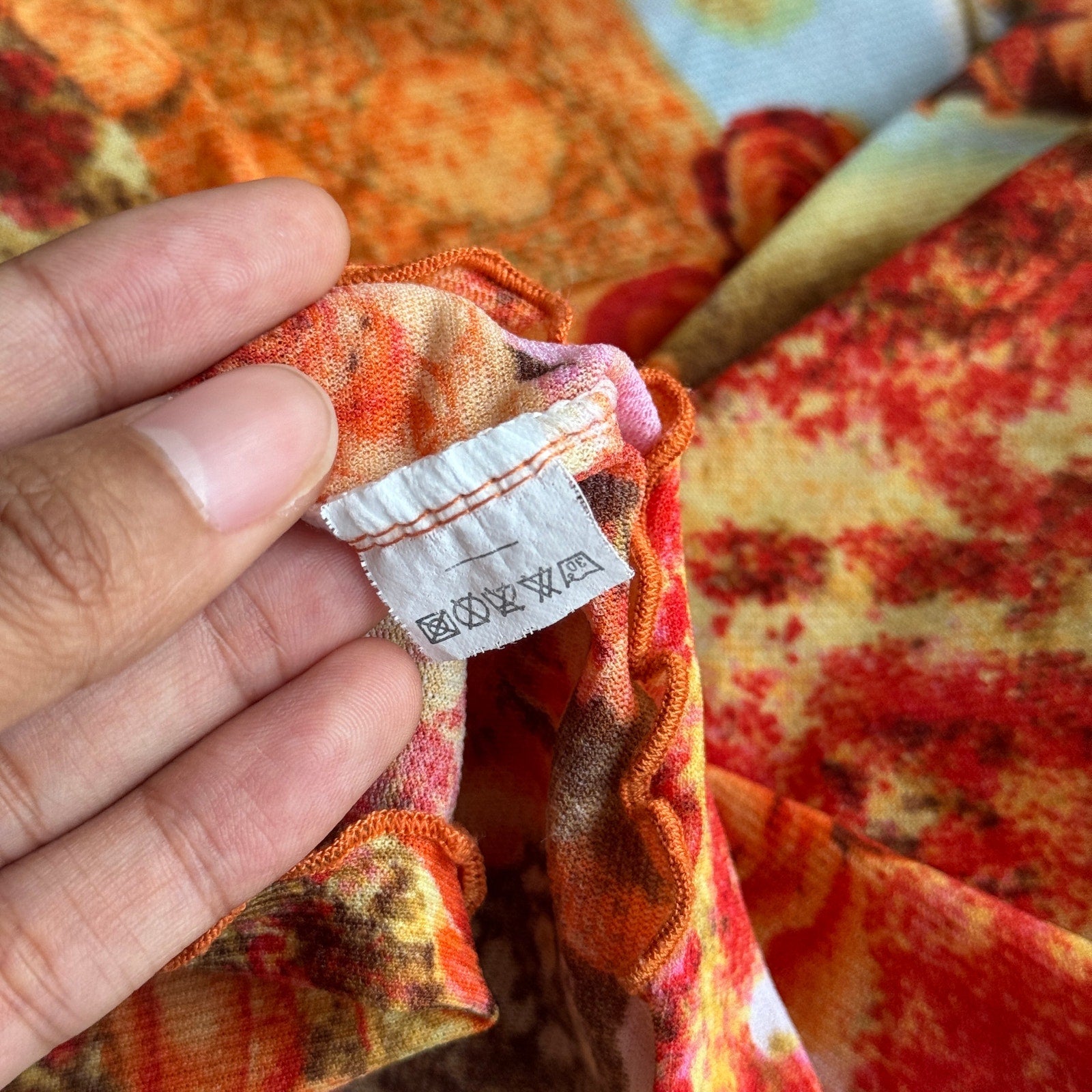 Vintage Euro Renaissance Print Mesh Top (S)