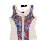 Vintage Graphic Corset Top (M)