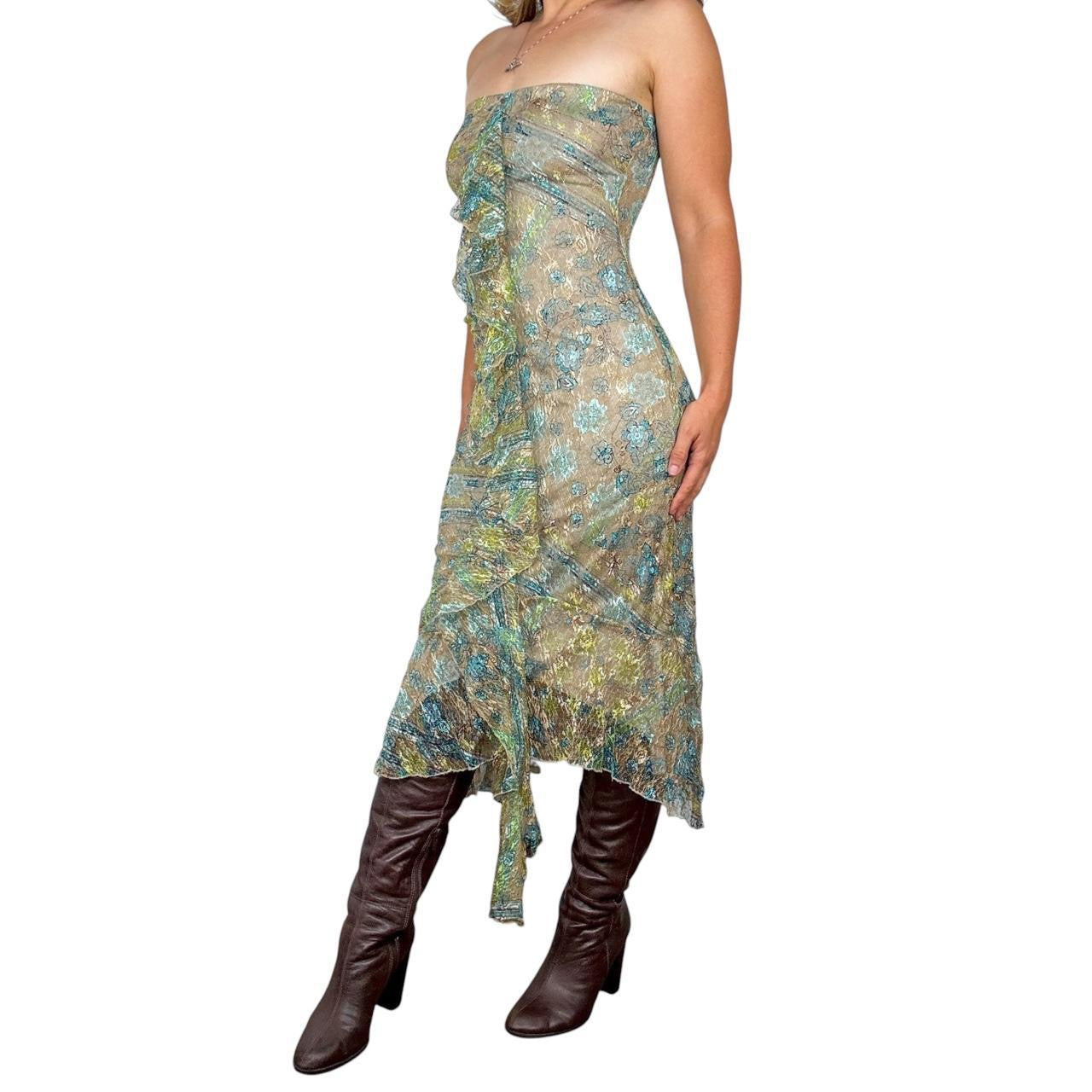 Y2K Fairy Lace Midi Dress Made in Spain (S/M)