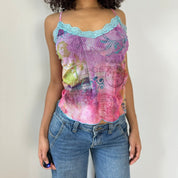 Vintage Graphic Micro Mesh Cami (S)