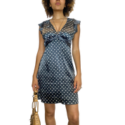 Vintage Polka Dot Babydoll Dress (S)