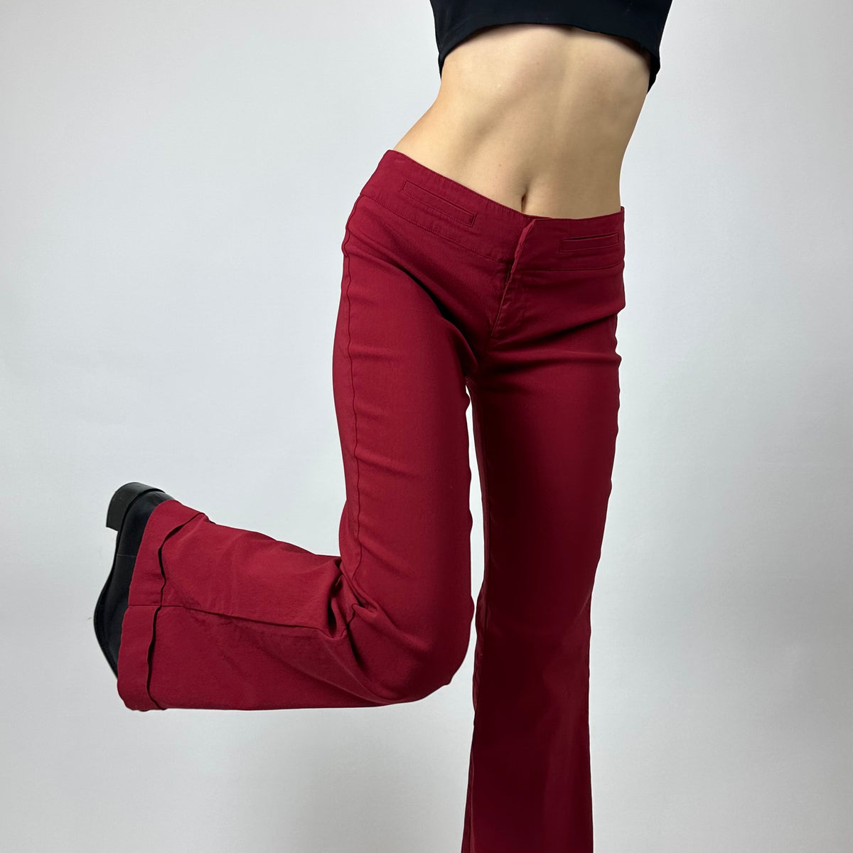 Guess red leather on sale pants