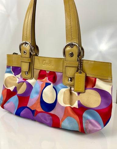 Coach Multicolor Purse | Rainbow handbags, Purses, Coach purses