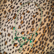 1950s Green Crystal Necklace