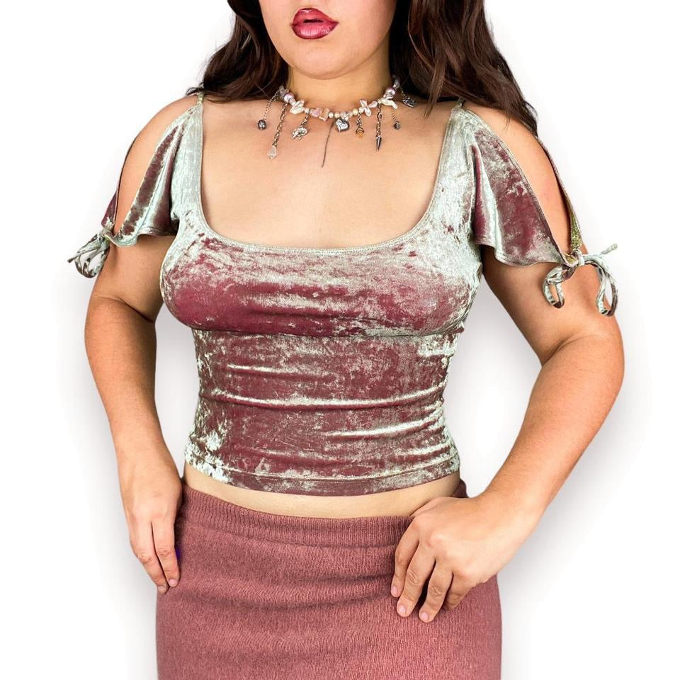 90s Iridescent Velvet Top (M)