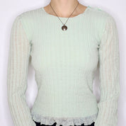 CHLOÉ Mint Silk Sweater (S)