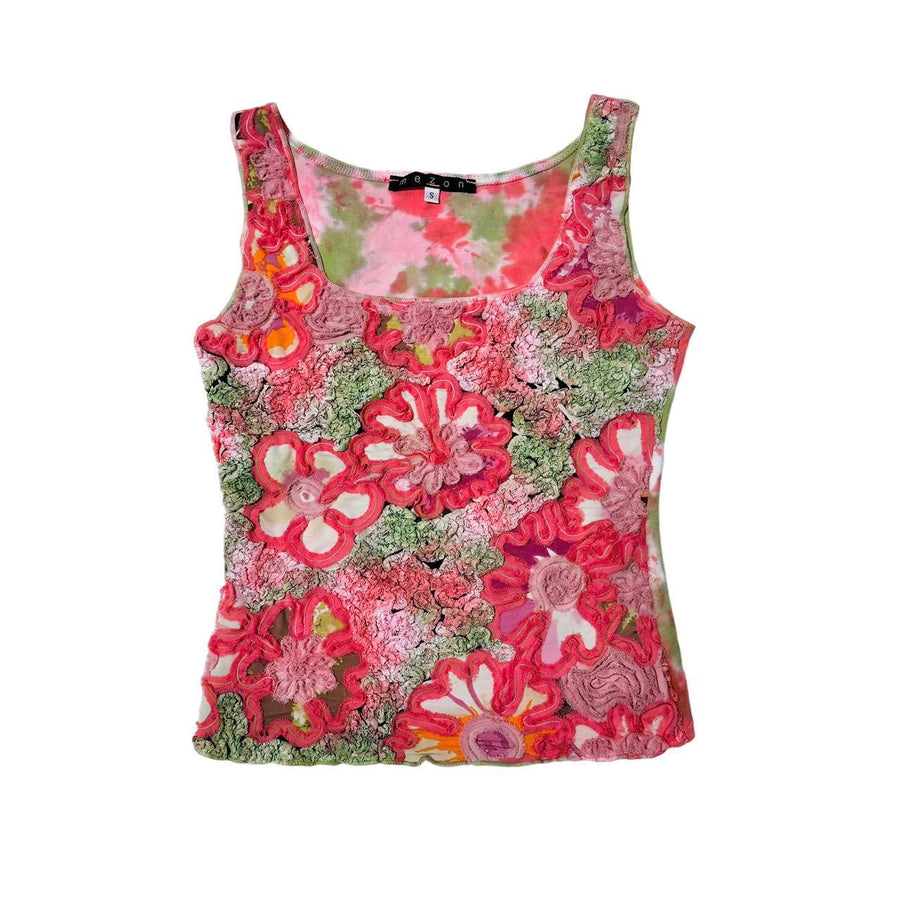 2000s Floral Textured Cami (S)